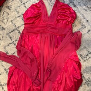 Elegant Pink Halter Dress